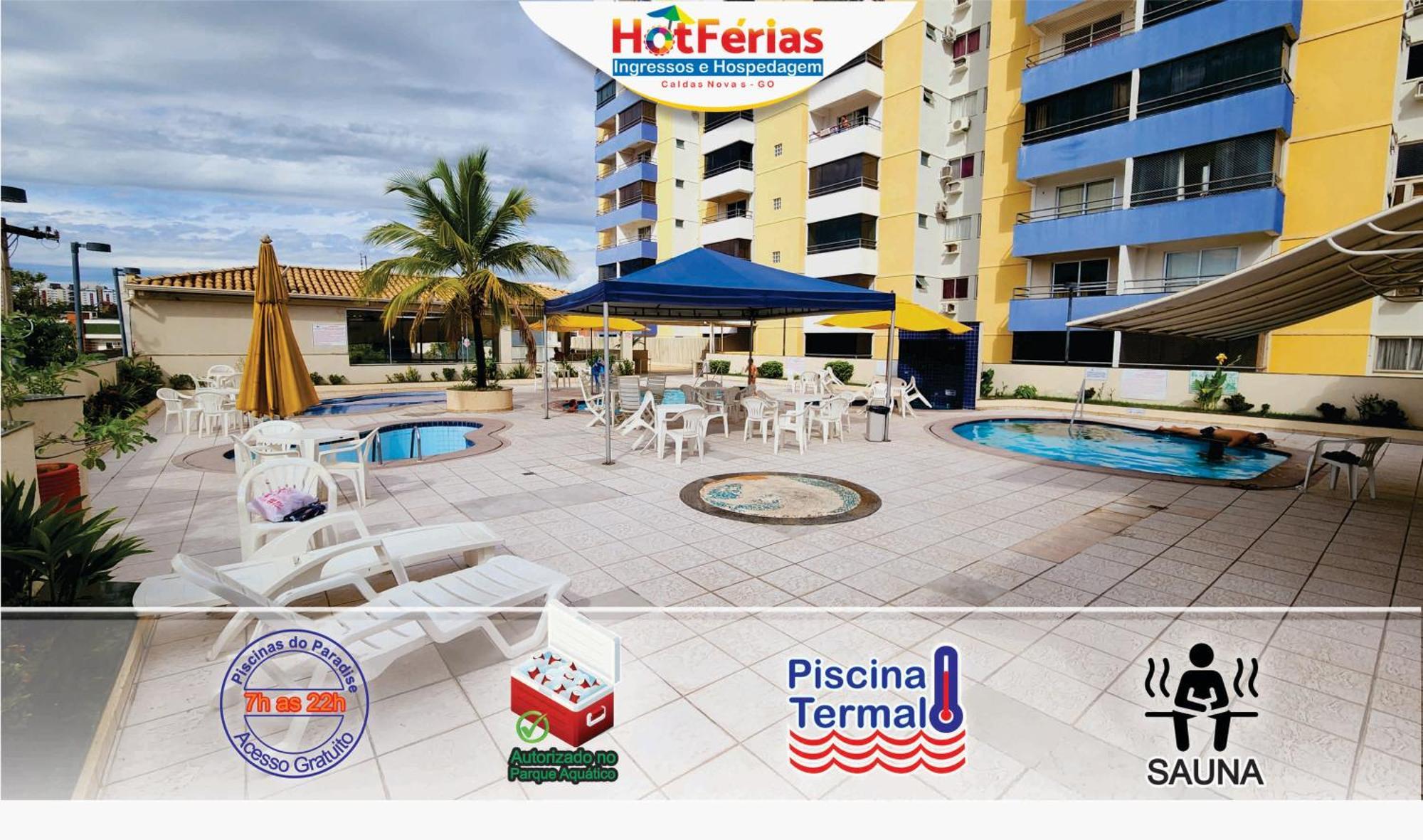 Flat Paradise, Piscinas Termais, Proximo Ao Centro - Hotferias Caldas Novas Eksteriør bilde