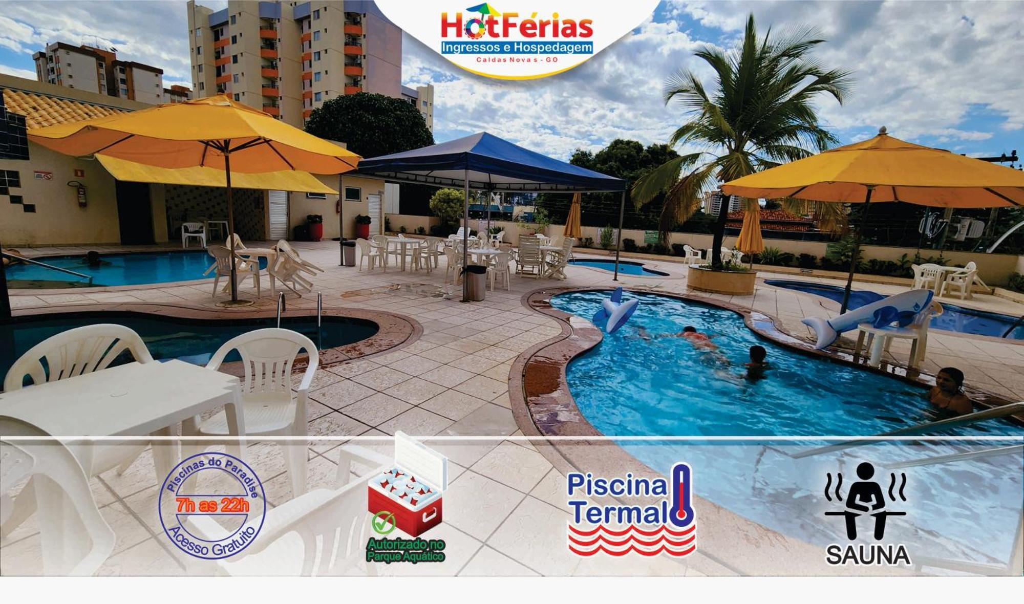 Flat Paradise, Piscinas Termais, Proximo Ao Centro - Hotferias Caldas Novas Eksteriør bilde