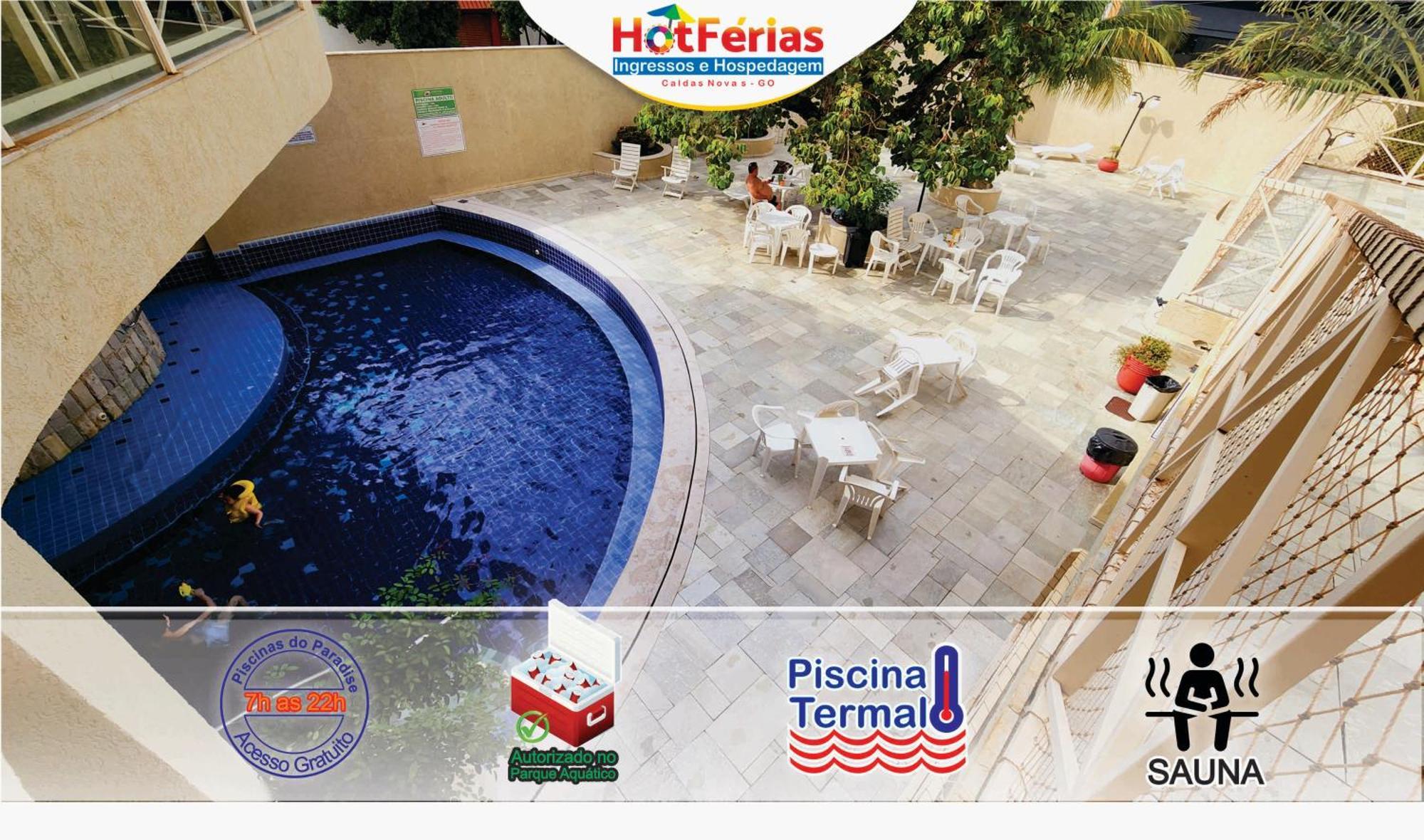 Flat Paradise, Piscinas Termais, Proximo Ao Centro - Hotferias Caldas Novas Eksteriør bilde